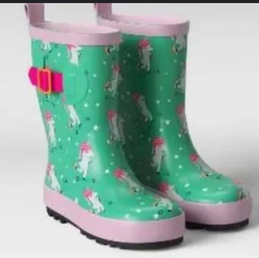 HOST PICK Unicorn Waterproof Rainboots Size 6